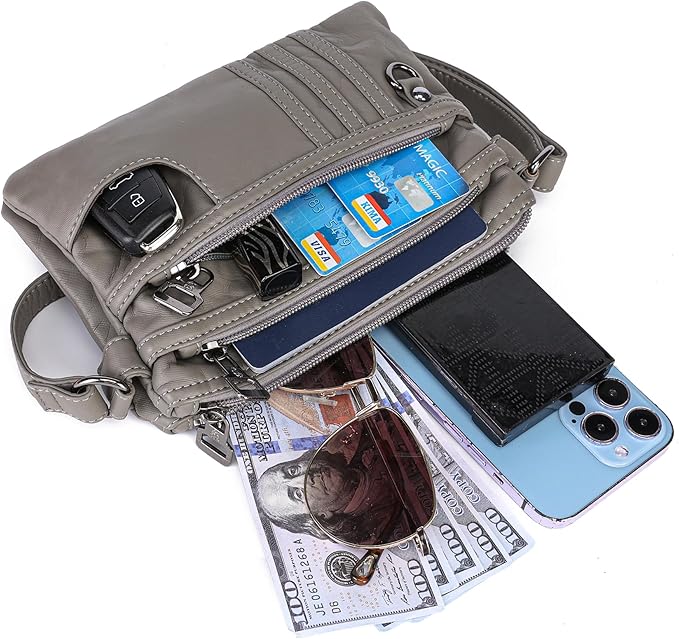 MINICAT Multiple Pockets Small Crossbody Purse Cell Phone Purse Shoulder Bags for Women Cross Body Bag for Woman