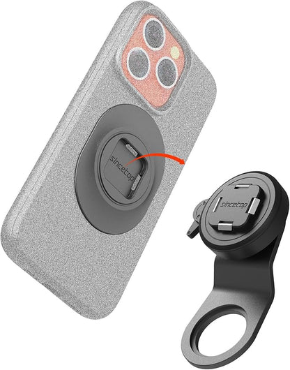 sincetop Bike Phone Mount - Series Q [ Quad ] - Mountain Bicycle Stem Phone Holder - Quick Lock & Release - Aluminum Handlebar Cycling Cell Holder for MTB Ebike Road Electric Gravel Bikes