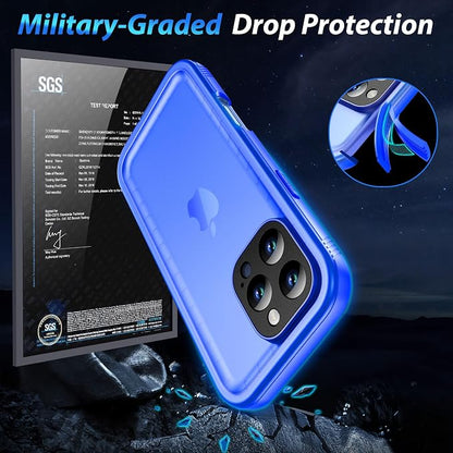 SPORTLINK for iPhone 16 Pro Max Case - IP68 Waterproof Military Protective Full Body Heavy Duty Shockproof 360 Sealed Dustproof with Camera Screen Protector Cover for i Phone 16 Pro Max 6.9" Blue