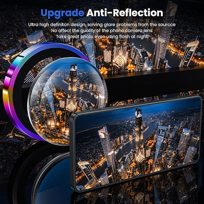 WSKEN for Samsung Galaxy S26 Ultra Camera Lens Protector - Ultra Thin Case Friendly, 9H Shatterproof Tempered Glass with Anti Scratch Metal Circle Camera Screen Protector Cover Accessories, Colorful