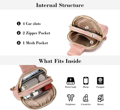 INICAT Small Sling Bag for Women Everyday & Travel Crossbody Bags Lightweight Cross Body Purses Vegan Leather