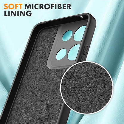 for Motorola Moto G 2025 Case, 2 Pack Tempered Glass Screen Protectors, Soft TPU Liquid Silicone Shockproof Gel Case-Black