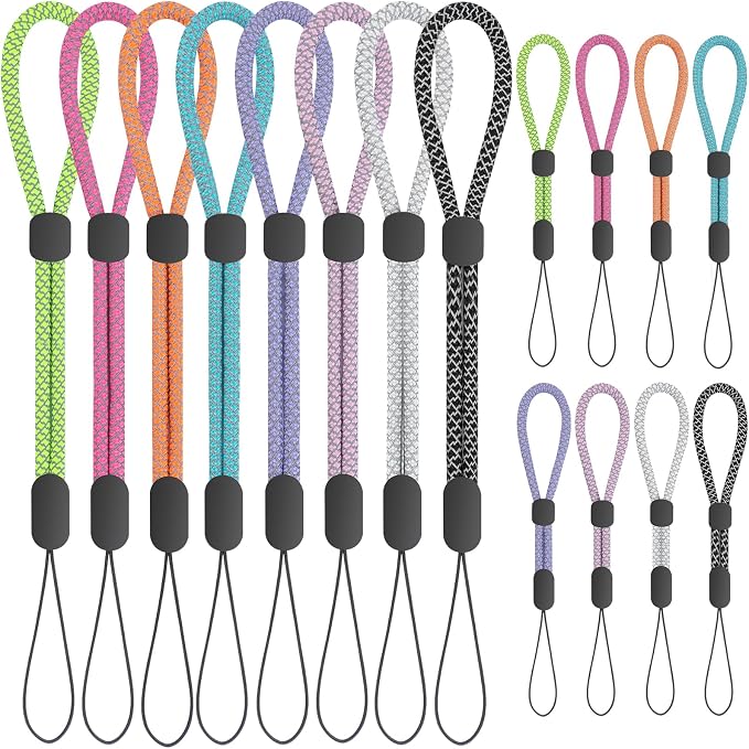 FrgKbTm Hand Wrist Strap Lanyard, Adjustable Nylon Colorful for Mobile Phone, Camara, USB Flash Drive, ID Name Tag Badge