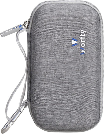 Case for VEEKTOMX Portable Charger with Built in Cables 10000mAh / 20000mAh Power Bank for iPhone with AC Wall Plug - Hard Protective Travel Carrying Storage Bag (Grey)