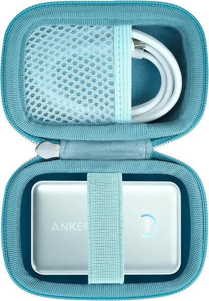 khanka Hard Case for Anker Nano 10000mAh 45W/A1665/A1664 Power Bank,Green | EVA Hard Shell, Easy Carry Handle, Secure Custom Fit for Anker Nano Power Bank, 10,000mAh Portable Charger, Case Only