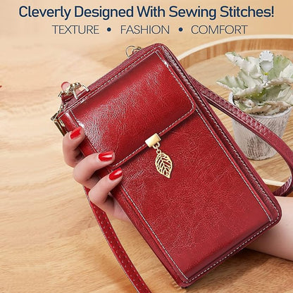 HUANLANG Small Crossbody Phone Bags for Women Leather Cell Phone Purse Wallet | Small, Cell Phone