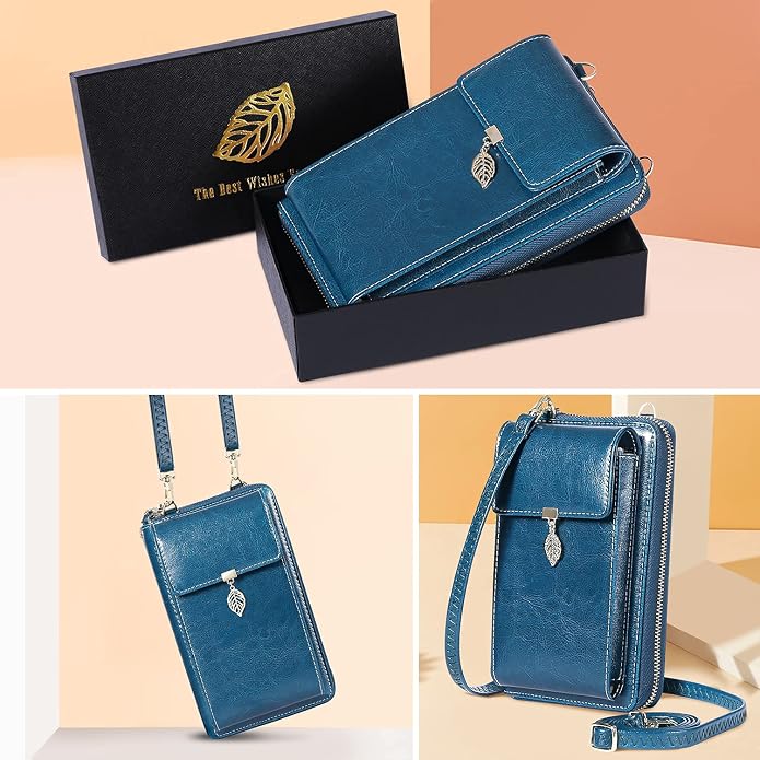 HUANLANG Small Crossbody Phone Bags for Women Leather Cell Phone Purse Wallet | Small, Cell Phone