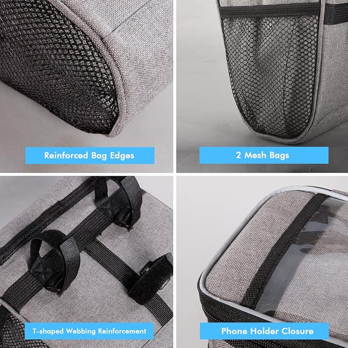 Bike Handlebar Bag - Front Basket with Bike Phone Mount, Bicycle Cooler Pouch Pack for Kids Girls Boys Men Women