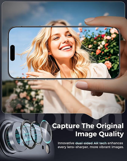 Goton Compatible for iPhone Air Camera Lens Protector 2025, 1-Pack Aluminum Alloy Metal Cover with HD Tempered Glass for iPhone 17 Air, Pro Camera Style, Shatter-Resistant, Scratch-Proof
