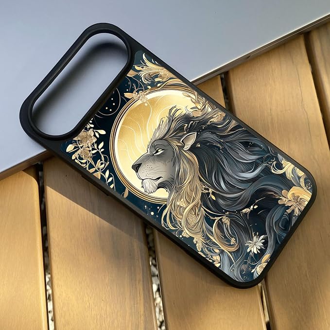 Constellation Series - Leo Designs Magnetic for iPhone 17 air Case, Tarot Style Model Glass Phone Cover, Compatible with Magsafe, Pocket-Friendly - fits iPhone 17 air Case for Women