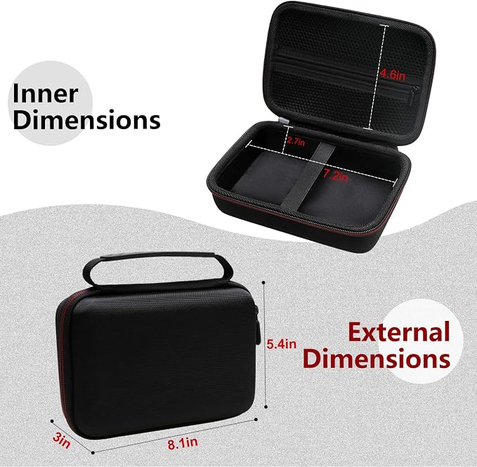 LTGEM Hard Travel Case Compatible with DJI Osmo Mobile SE/Osmo Mobile 7P/7/Osmo Mobile 6, Insta360 Flow/Flow Pro/Flow 2 Pro Foldable AI Phone Gimbal, hohem iSteady X3 SE Gimbal Stabilizer (Case Only)
