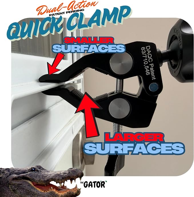 THE GATOR Cell Phone Holder with Both MagSafe and Cradle Options Included! Phone Mount for Golf Cart, ATV Accessory, Quad, Bicycle, Motorcycle, Car, Boat, Scooter, Photography Fits Most smart Phones