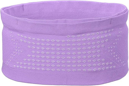 Slim Running Belt, Running Fanny Pack Phone Holder for Women Men Waist Bag Moisture Wicking Storage Belts Bag- Fitting for (Storage Phone-Travel- Sports- Hiking) Purple & L