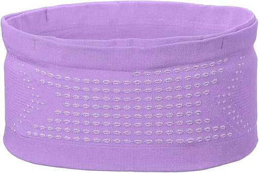 Slim Running Belt, Running Fanny Pack Phone Holder for Women Men Waist Bag Moisture Wicking Storage Belts Bag- Fitting for (Storage Phone-Travel- Sports- Hiking) Purple & L