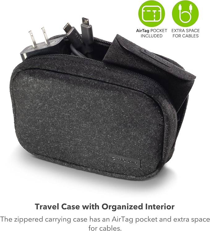 Mophie 3-in-1 Travel Charger v2 with MagSafe - Portable Wireless Charging Hub, Compatible with Apple Devices, iPhone 17/16/15/14/13/12, Apple Watch Series 11 to 1 & Ultra, AirPods Pro/3rd Gen, Black
