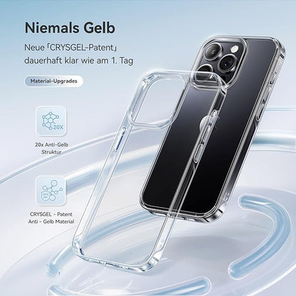 CASEKOO for iPhone 13 Pro Case Crystal Clear, [Never Yellow Technology] [Military-Grade Protection] Transparent Slim Cover Women Men for iPhone 13 Pro Phone Case 6.1 inch, Clear