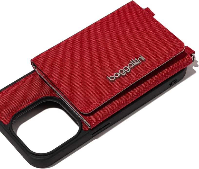Baggallini On The Go iPhone Card Case Crossbody - Lightweight iPhone Case Designed for iPhone 13, iPhone 14, iPhone 15 and iPhone 15 Pro