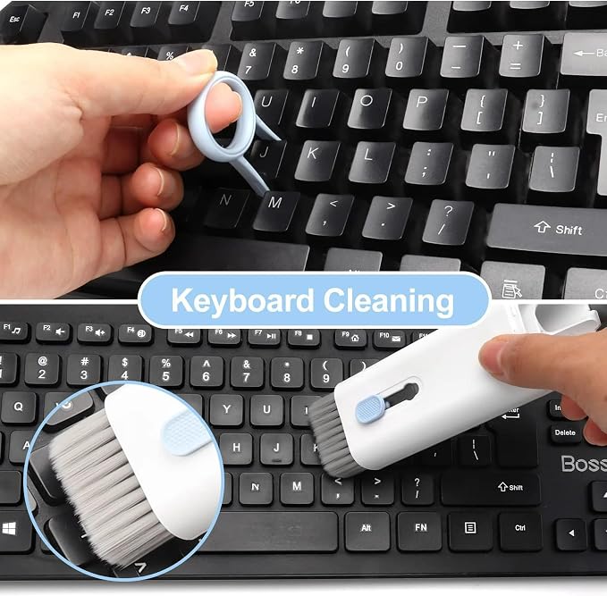 7-in-1 Keyboard Cleaner Earphones Cleaning Pen Keycap Puller Set Multifunctional Cleaning Kit For AirPods iPhone iMac MacBook