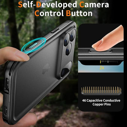 Cozycase TOP Military Protective IP68 Waterproof Case for iPhone 17 Pro Heavy Duty 360 Shockproof Full Body with Screen Camera Protector Double Dustproof Hard Tough 17Pro Front Back Cover