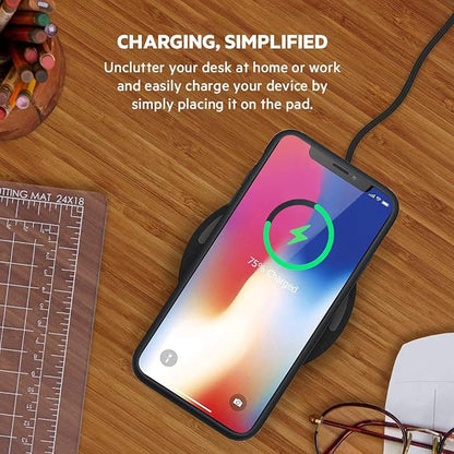 Battery Case for iPhone X/XS, [10000mAh] Enhanced Rechargeable Portable Protective Qi Wireless Charger Case Battery Support CarPlay Wireless Charging Case Compatible with iPhone X/XS (5.8 inch)-Black