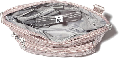 Baggallini Modern Pocket Crossbody Bag for Women, 8.5"x8.5" Handbag Purse with RFID, Lightweight Water-Resistant