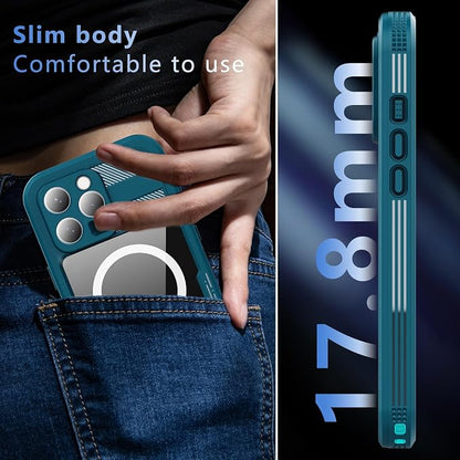 Omio Designed for iPhone 16 Pro Waterproof Case Compatible with MagSafe Magnetic Waterproof Full Body IP68 Underwater Case Built-in Screen Protector Military Grade Shockproof Case for Men Women Teal