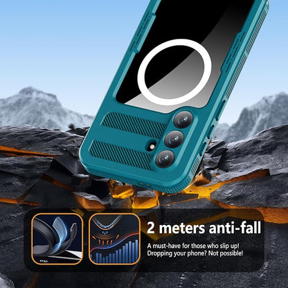 Losin Compatible with Galaxy S26 Plus Case Waterproof Magnetic [Compatible with MagSafe] [Drop Protection] [IP68 Underwater] Full Body Shockproof Protective Phone Case, Teal