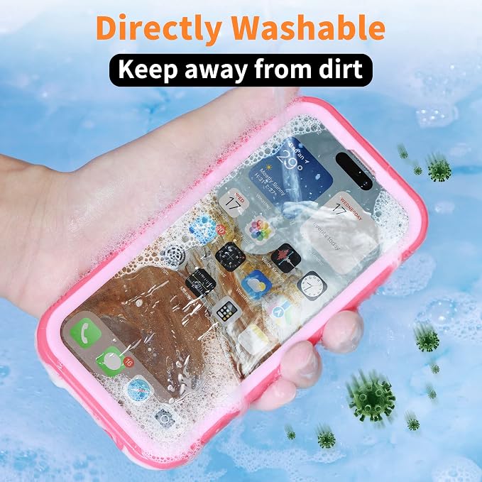 Cozycase Compatible with Waterproof iPhone 11 case, Built-in Screen Protector, Full-Body Rugged Bumper Sealed Case Cover, Shockproof Dustproof Waterproof Case for iPhone 11 6.1 inch (Pink)