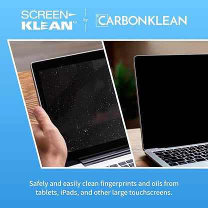 ScreenKlean Tablet Screen Cleaner - Compatible with iPad, Android & Amazon Tablet - with Carbon Microfiber Tech-Injected Pink-1 Count (Pack of 1)