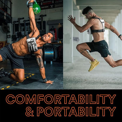 Fitdom Tactical Inspired Lightweight Running Chest Pack For Men With Built-In Phone Holder. A Sports Utility Rig Vest Made For Workouts And Outdoor