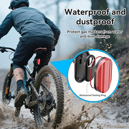 Upgraded Bike Mount for Samsung Smart Tag 2 & Moto Tag & for AirTag Holder Hidden - Waterproof Anti-Theft Bike Reflectors GPS Tracker Case with Screws & Tools, for Mountain Bikes/Scooter/E-Bicycle