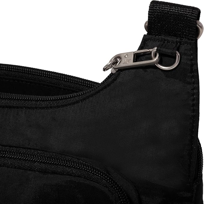 Baggallini Securtex Anti-theft Crossover Crossbody Bag 11”w X 8.5”h, Rfid, Built-in Wallet, Locking Zippers