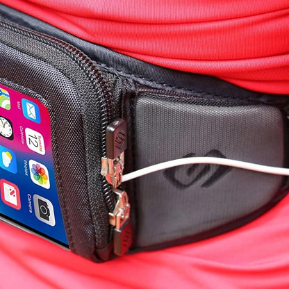Sporteer Kinetic K1 No-Bounce Running Belt - Fits Large Phones up to 6.8" Screen (iPhone 17/16/15 Pro Max, Galaxy S26/S25 Ultra, Pixel 10 Pro XL) - Touch Screen Access - Universal Workout Waist Pack