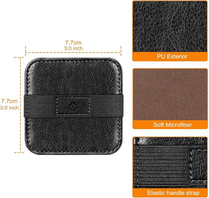 Fintie Screen Cleaning Pad, [4 Pack] Soft Cloth Wipes Screen Cleaner with Elastic Strap for iPad, iPhone, MacBook, Tablets, Laptop (Blossom)