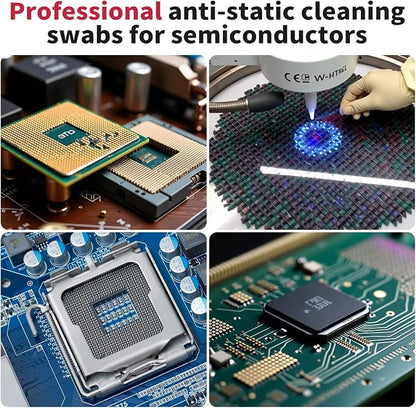 ESD-Safe Plastic Handle Anti-Static Gel Swabs(2.5mm/0.1inch)- PCB & Camera Sensor Cleaning Tools | Non-Abrasive Residue-Free Tips | Lab-Grade Precision.