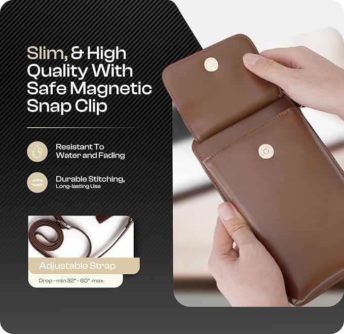 Claasico Crossbody Phone Purse for Women – RFID Phone Case Wallet w/Magnetic Closure & Separate Zipper Pocket Crossbody Bag