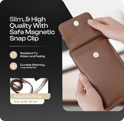 Claasico Crossbody Phone Purse for Women – RFID Phone Case Wallet w/Magnetic Closure & Separate Zipper Pocket Crossbody Bag