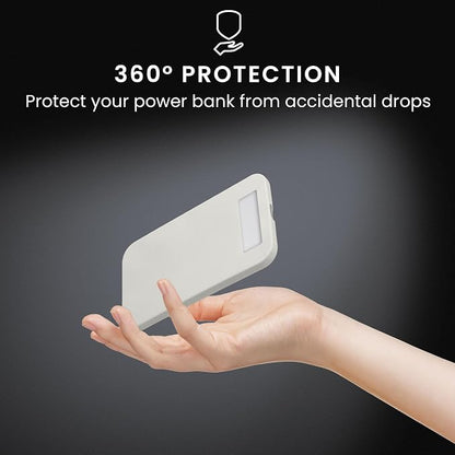 kwmobile Case Compatible with Apple Air MagSafe - Portable Powerbank Cover - External Battery Charger Bag, Shockproof - White