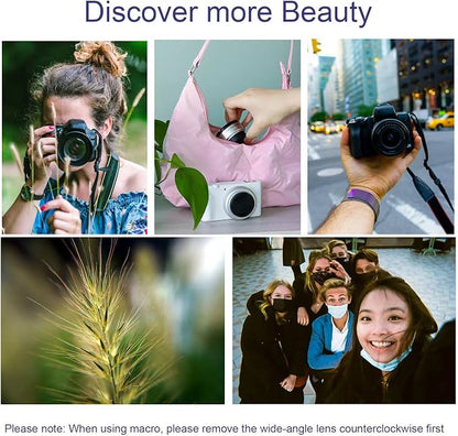 FotoZ 40.5mm 0.75x Mini Wide Angle Conversion Lens(w/Macro), for Sony ZV-1F ZV-E10, ZV-E10 MarkII A6400 A6700 Accessories, Compatible with kit Lens 16-50mm, PZ 16-50mm OSS II (Black)