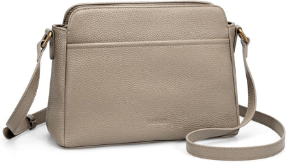 befen Anti-theft Crossbody Bag for Women Genuine Leather, Small Cross Body Shoulder Handbags with RFID Card Slots
