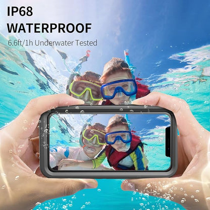 SPORTLINK for iPhone XR Waterproof Phone Case, Built in Shockproof Dustproof Screen Protector, Full Body Military Rugged Cover Protective, Heavy Duty, Dropproof IP68 Underwater for iPhone XR 6.1 Black
