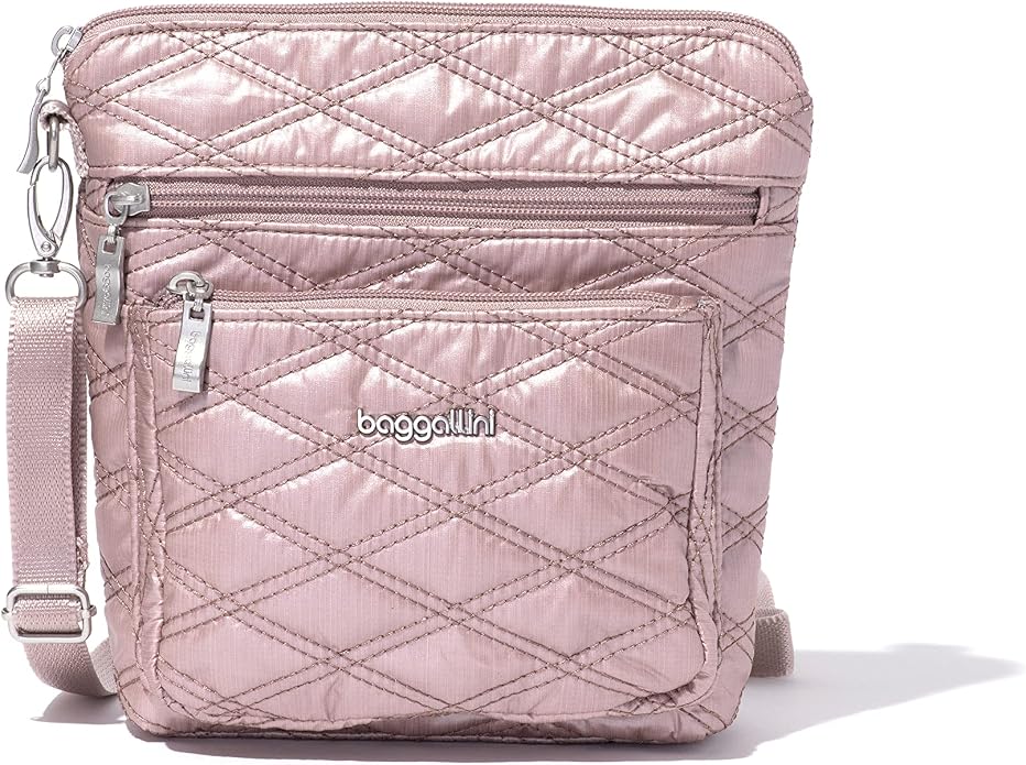 Baggallini Modern Pocket Crossbody Bag for Women, 8.5"x8.5" Handbag Purse with RFID, Lightweight Water-Resistant