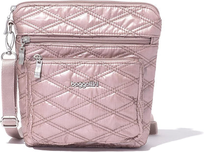 Baggallini Modern Pocket Crossbody Bag for Women, 8.5"x8.5" Handbag Purse with RFID, Lightweight Water-Resistant