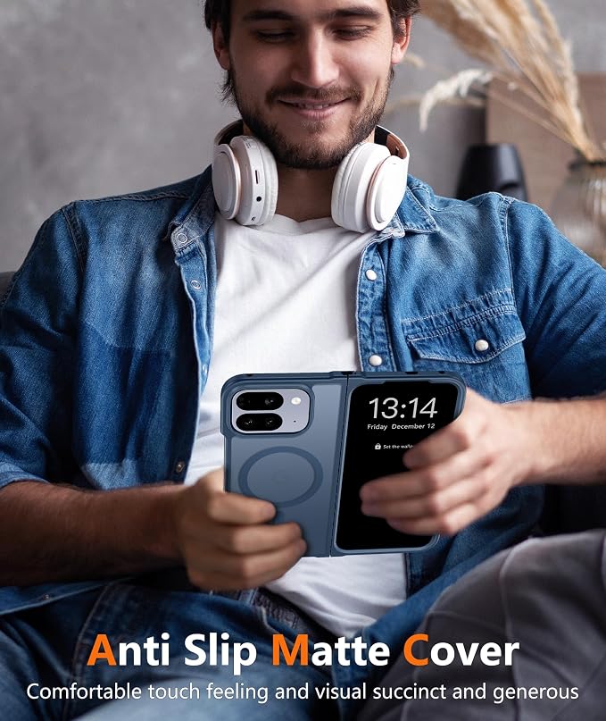 FNTCASE for Google Pixel 10-Pro-Fold Magnetic Case: Translucent Matte Textured Military Grade Drop Protection Cell Phone Cover - Slim Rugged Durable Shockproof Protective Bumper Cases