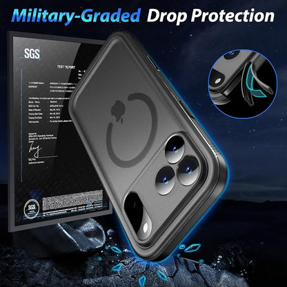 SPORTLINK for iPhone 17 Pro Case - IP68 Waterproof Military Protective Full Body Heavy Duty Shockproof 360 Sealed Dustproof with Camera Screen Protector Phone Cover for iPhone 17 Pro 6.3" M/Black