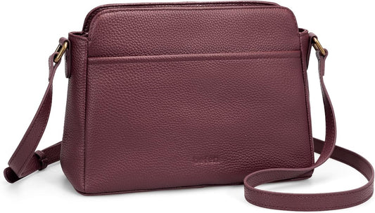 befen Anti-theft Crossbody Bag for Women Genuine Leather, Small Cross Body Shoulder Handbags with RFID Card Slots