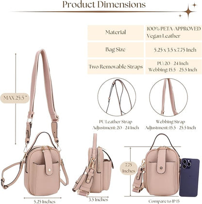 Mali+Lili Gail Vegan Leather Multi Compartment Crossbody Bag