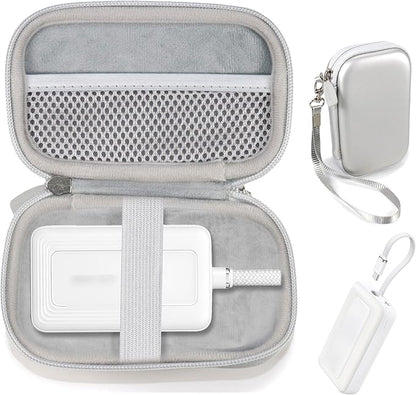CaseSack Case for Anker Portable Charger 10,000mAh, Zolo Power Bank 20,000mAh, Organizer for Anker Portable Charger/Fast Charge Battery Pack (Silver)