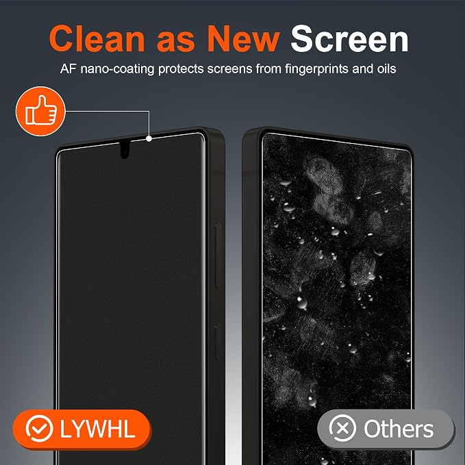 LYWHL 2+2 Pack for Samsung Galaxy S26 Ultra Matte Privacy Screen Protector with Camera Lens Protector, Anti-Glare Anti-Fingerprint Anti-Spy S26 Ultra Film[Not Glass], Support Fingerprint Unlock