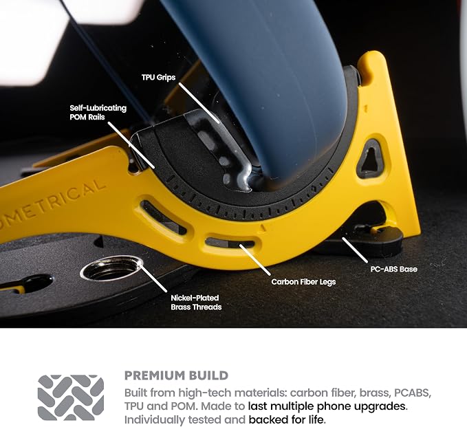 GEOMETRICAL Pocket Tripod PROv2 - Card-Size Stand, for iPhone, Summit Yellow Universal Kit